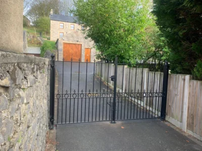 elegant driveway custom black gates