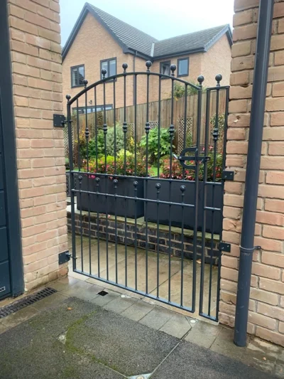 new-build custom black security gate