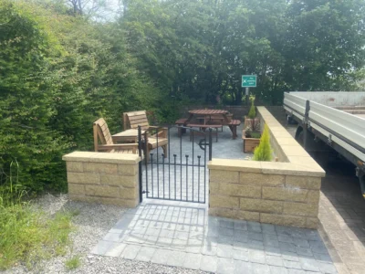 simple black custom iron gate