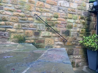 simple custom iron handrail