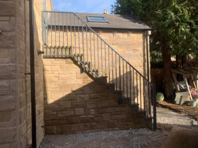 steep custom iron steps